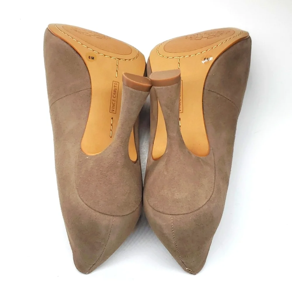 Vince Camuto ISHANI Tuscan Taupe True Suede Pumps NWT 6M